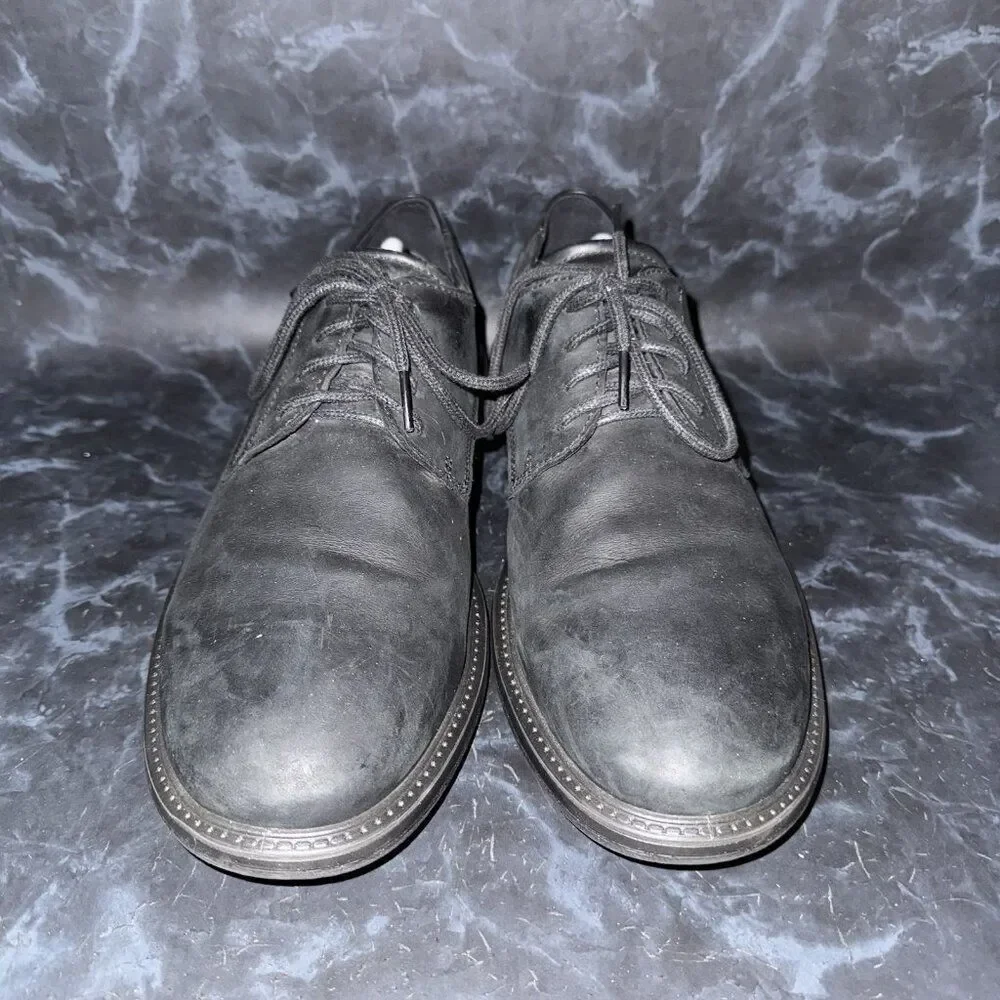 ECCO Knoxville Gore-Tex Waterproof Black Leather Shoes Mens Size 10-10.5 (44)
